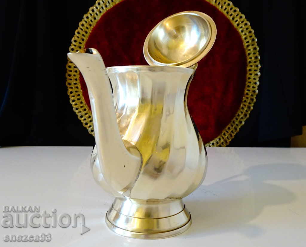 Bronze jug for rakia, teapot, relief with price 58.00 BGN | € 29.65 Bronze jug for rakia, teapot, relief with price 58.00 BGN | € 29.65