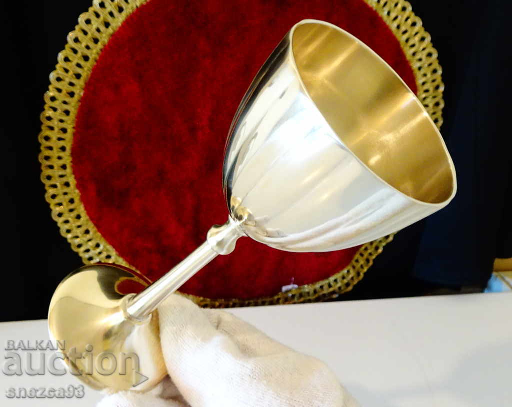 Auction Relief bronze goblet, wine glass Auction Relief bronze goblet, wine glass