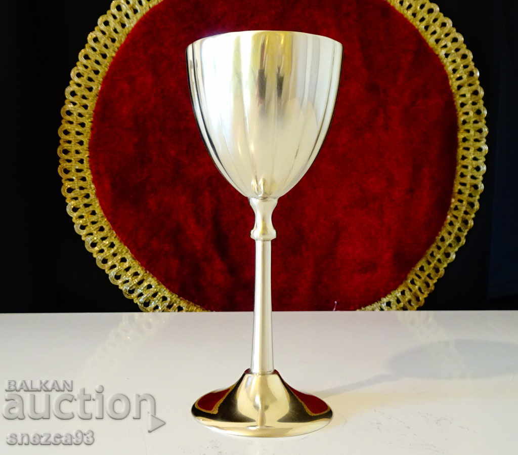 Relief bronze goblet, wine glass Relief bronze goblet, wine glass