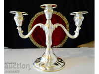 Silver plated triple candlestick WMF.