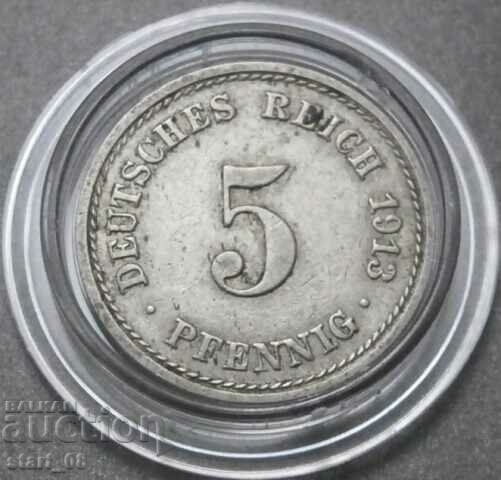 Германия 5 пфенига 1913