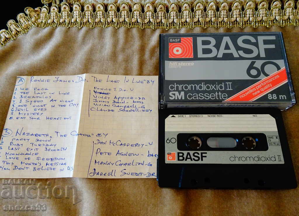 BASF audio cassette with Ronnie James Dio and Nazareth.