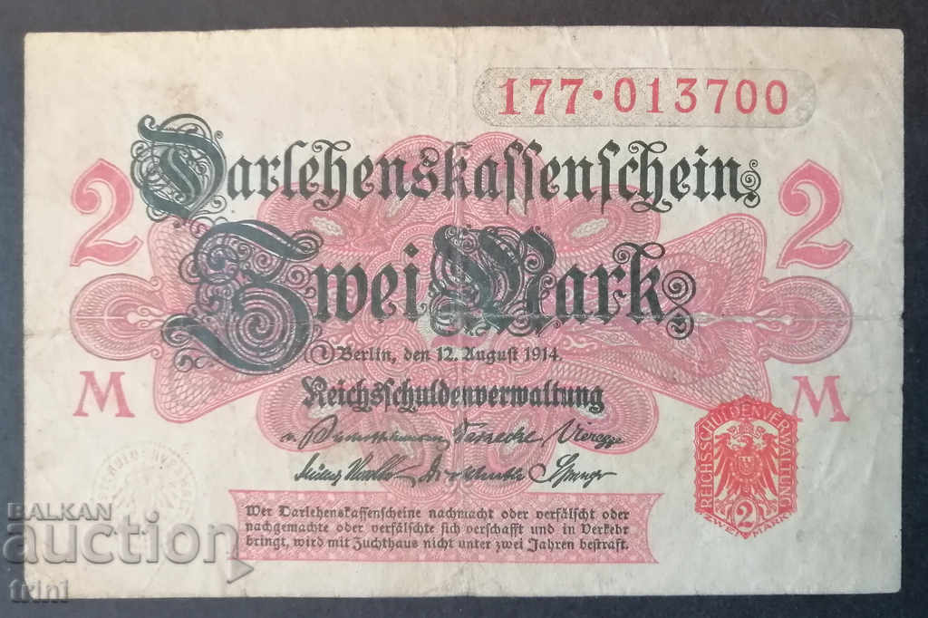 2 марки Германия 1914 а13