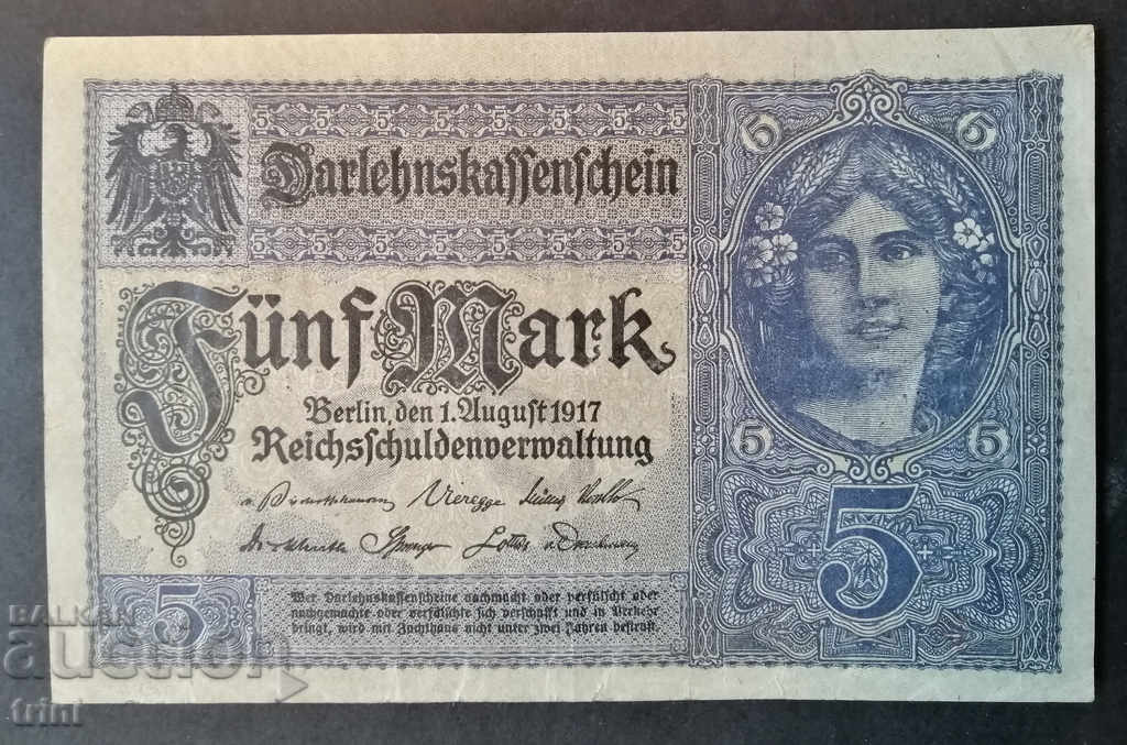 5 γραμματόσημα Γερμανία 1917 α13
