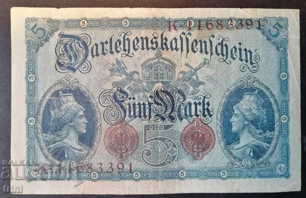 5 марки Германия 1914 а14