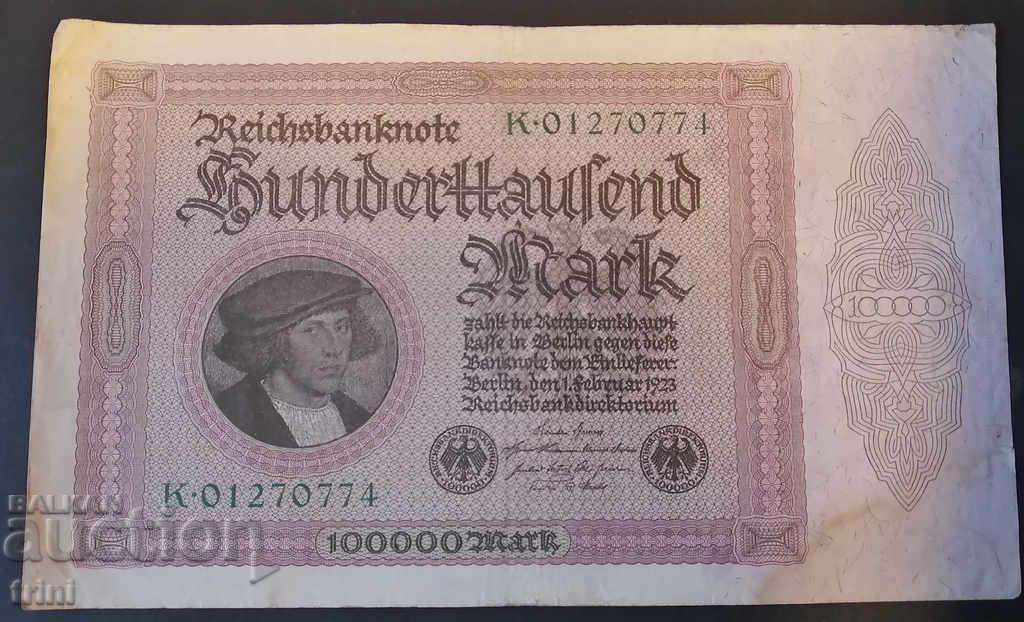 100.000 μάρκα Γερμανία 1923 α15
