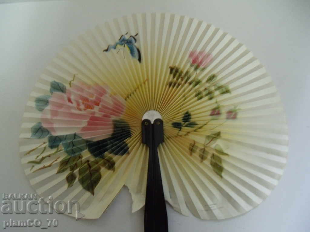 № * 5982 old fan - metal, paper - diameter 25 cm - with price 1.00 BGN | € 0.51