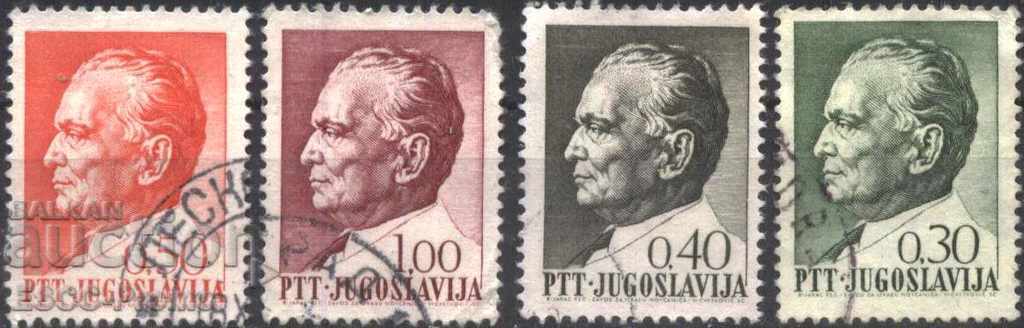 Branded stamps Josip Broz Tito 1967 from Yugoslavia