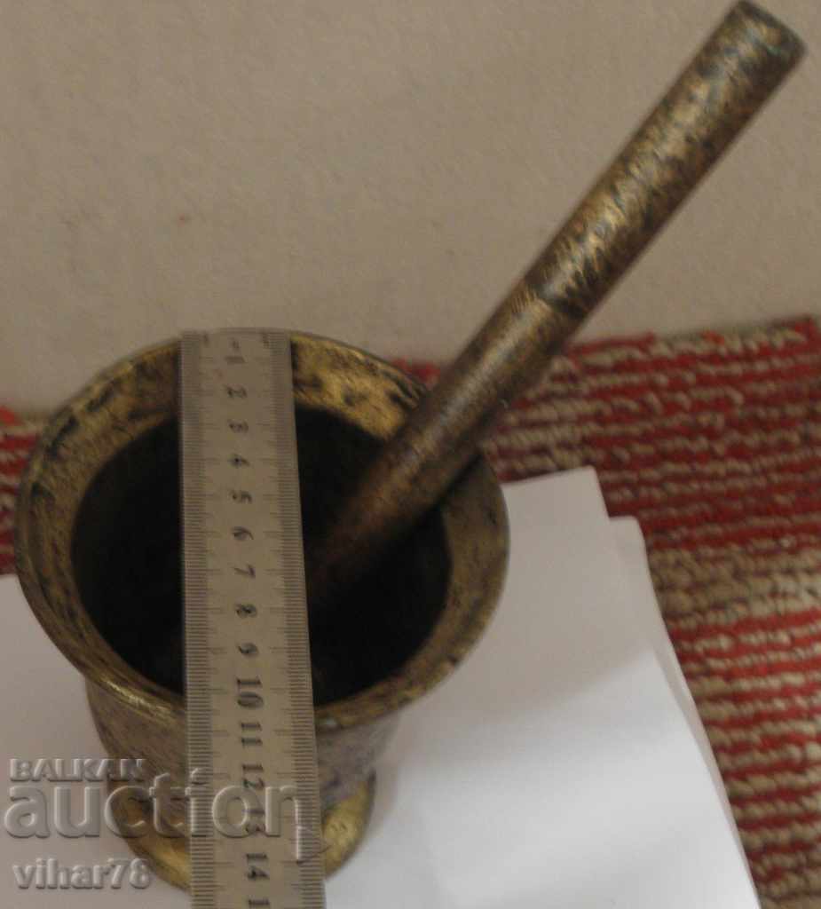 Old bronze mortar, hammer, mortar - 5 Old bronze mortar, hammer, mortar - 5