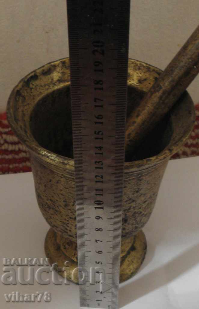 Old bronze mortar, hammer, mortar - 6 Old bronze mortar, hammer, mortar - 6