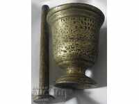 Old bronze mortar, pestle, mortar