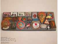 Lot collection 21 Soc old badges signs auto moto cars motorcycles