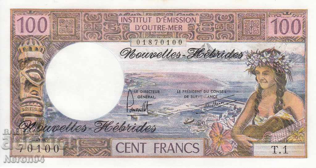 100 francs 1970-1981, New Hebrides