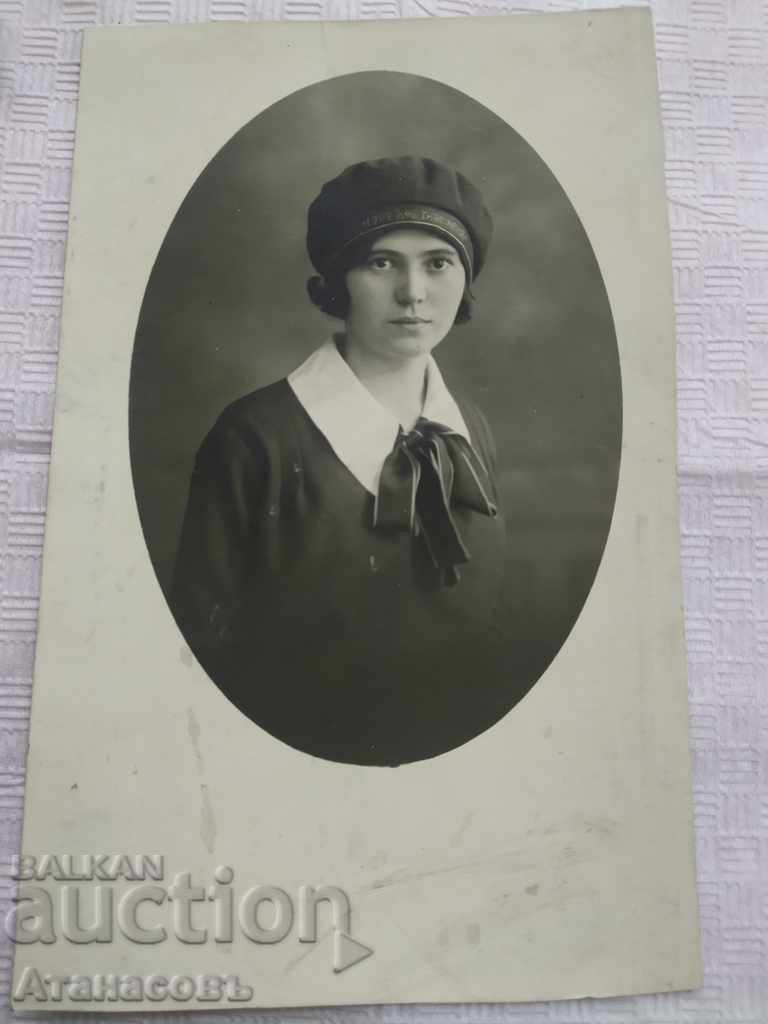 Стара снимка Девойка 1930 г. Златарица