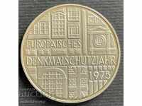 31908 Западна Германия монета 5 марки 1975г. Сребро
