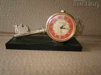 Old Clock Alarm Clock Key Moscow Glory SLAVA USSR