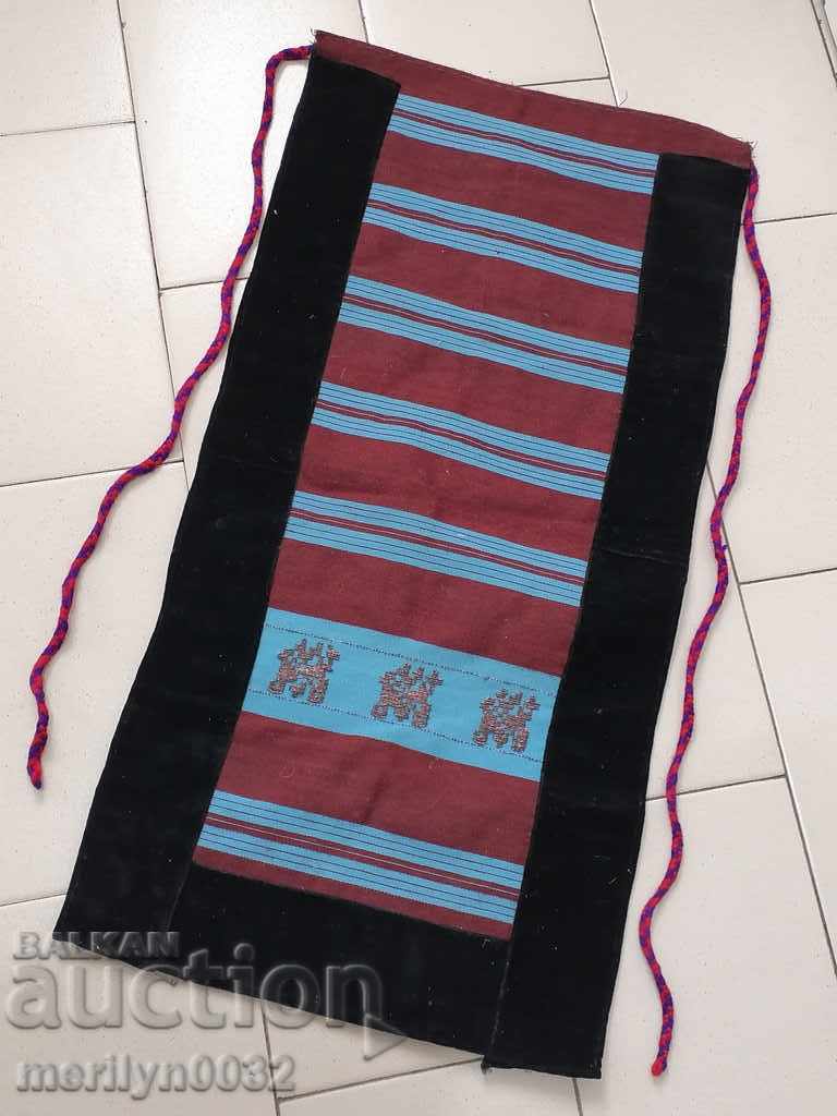Old woven, embroidered and embroidered apron, costume, suckman