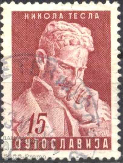 Stigma brand Nikola Tesla physicist 1953 from Yugoslavia