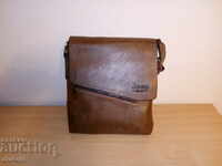 Men's sports shoulder bag JEEP 23x7x24,5 cm brown