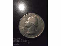 Coin - USA - 1/4 dollar 1988 - R