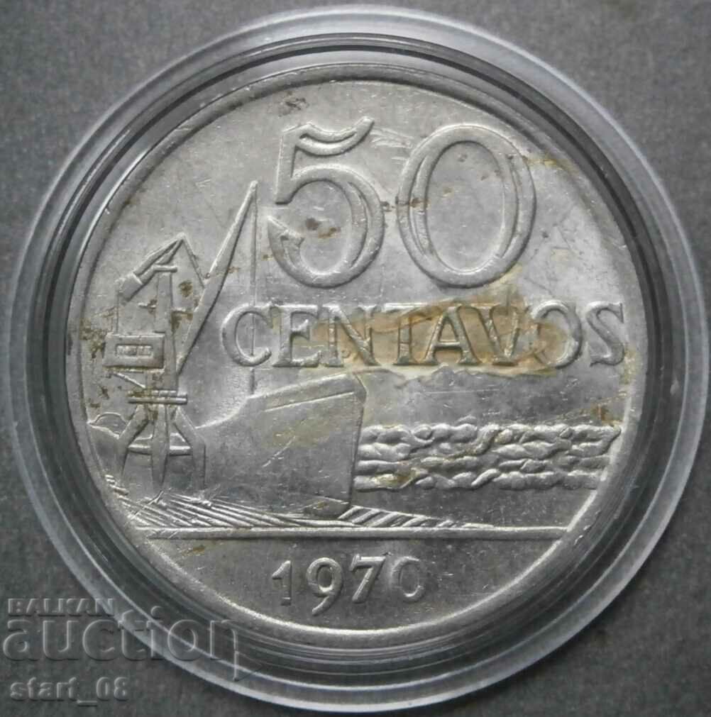 Brazilia 50 centavos 1970