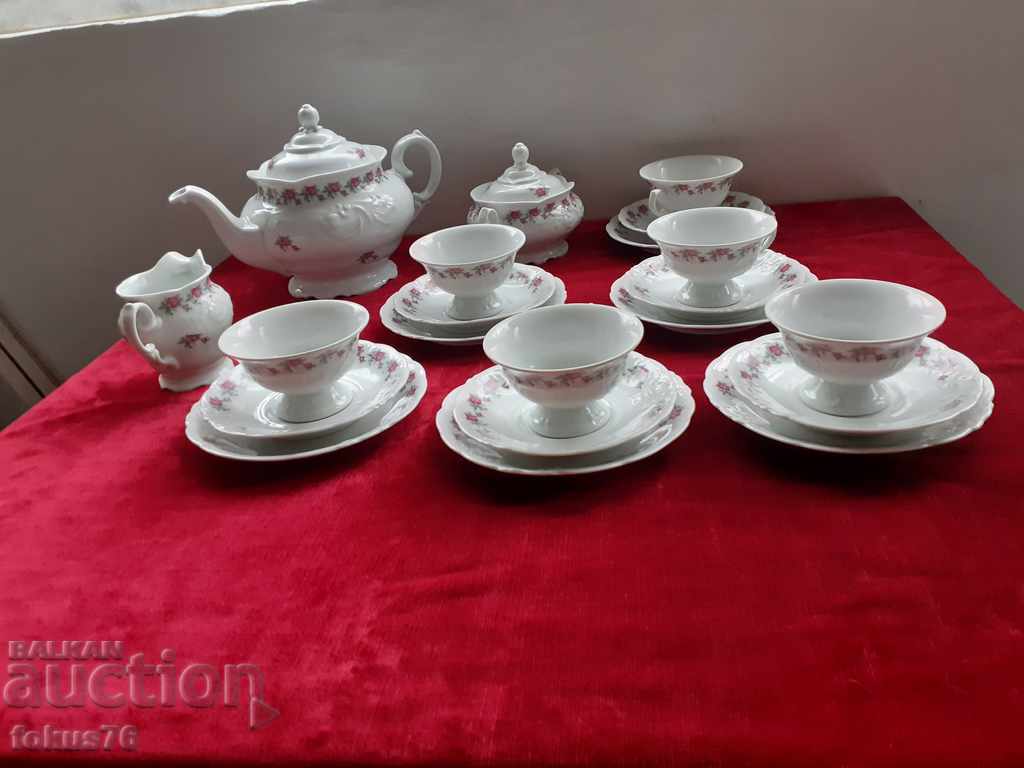 Gorgeous porcelain tea set - Poland - complete set with price 300.00 BGN | € 153.39