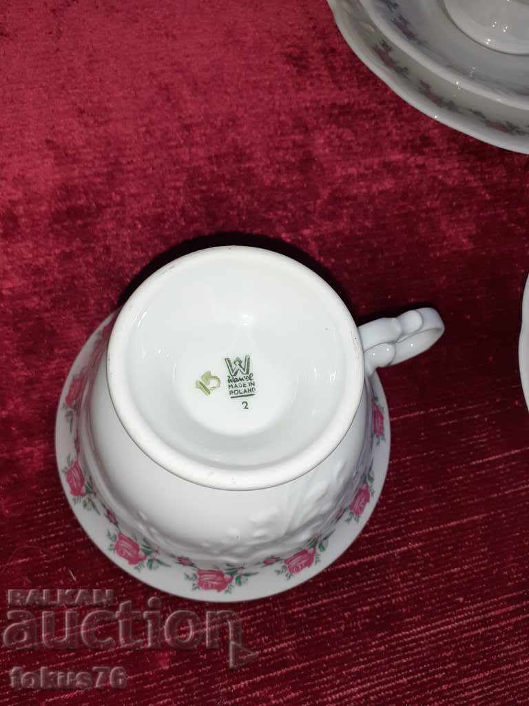 Gorgeous porcelain tea set - Poland - complete set - 5