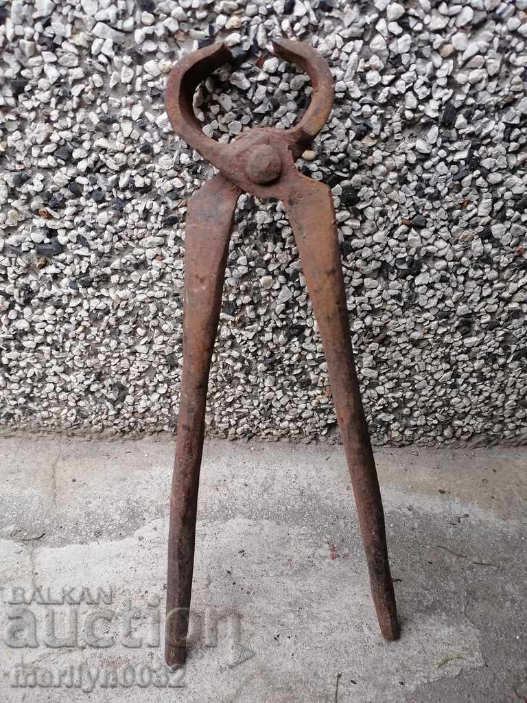 Old wrought iron pliers