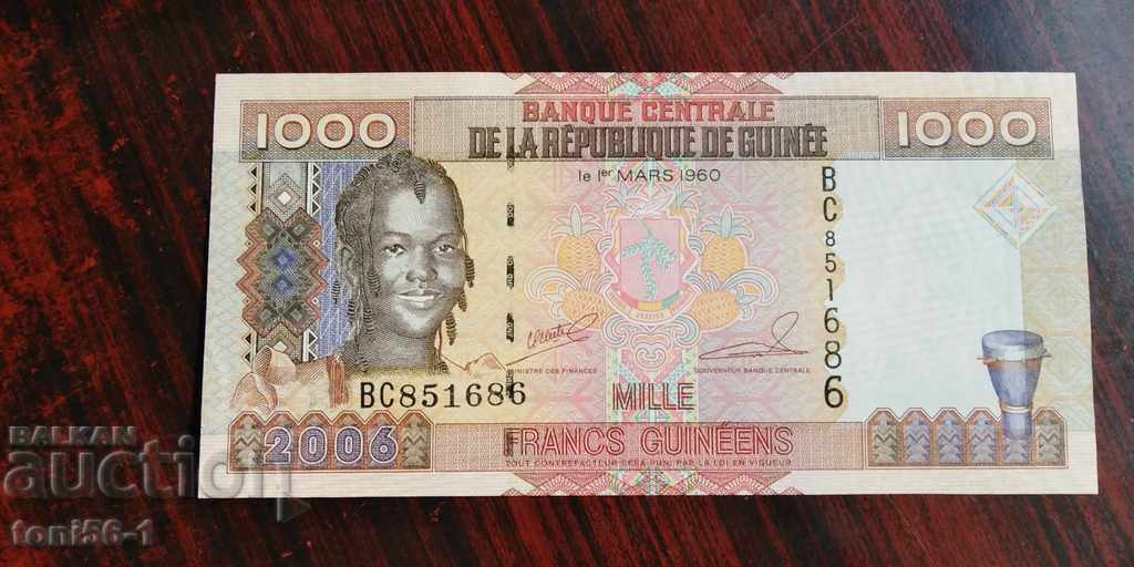 Guinea 1,000 francs 2006 UNC