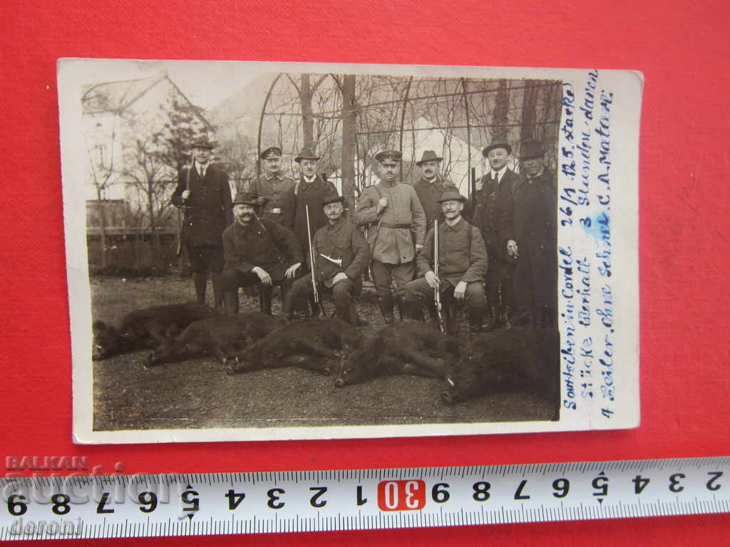 Fotografii vechi vânători vânători 1912 Poist Card 3