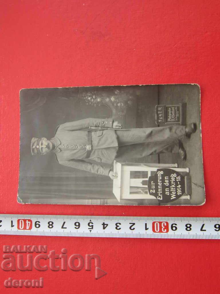 Παλιά φωτογραφία στρατιώτη Poist Card 1917 Original 2