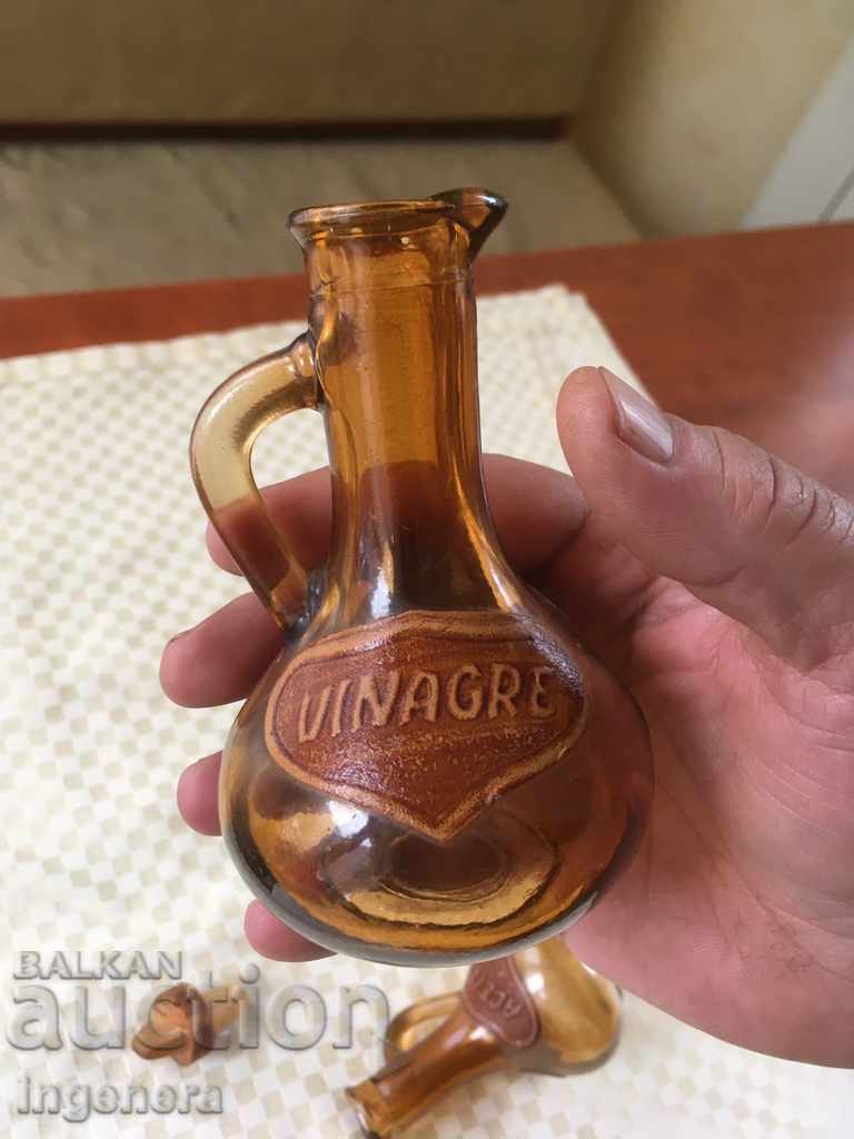 BOTTLE BOWL GLASS FOR VINEGAR AND OIL-2 PCS OLIVERNIK VINEGAR - 5 BOTTLE BOWL GLASS FOR VINEGAR AND OIL-2 PCS OLIVERNIK VINEGAR - 5