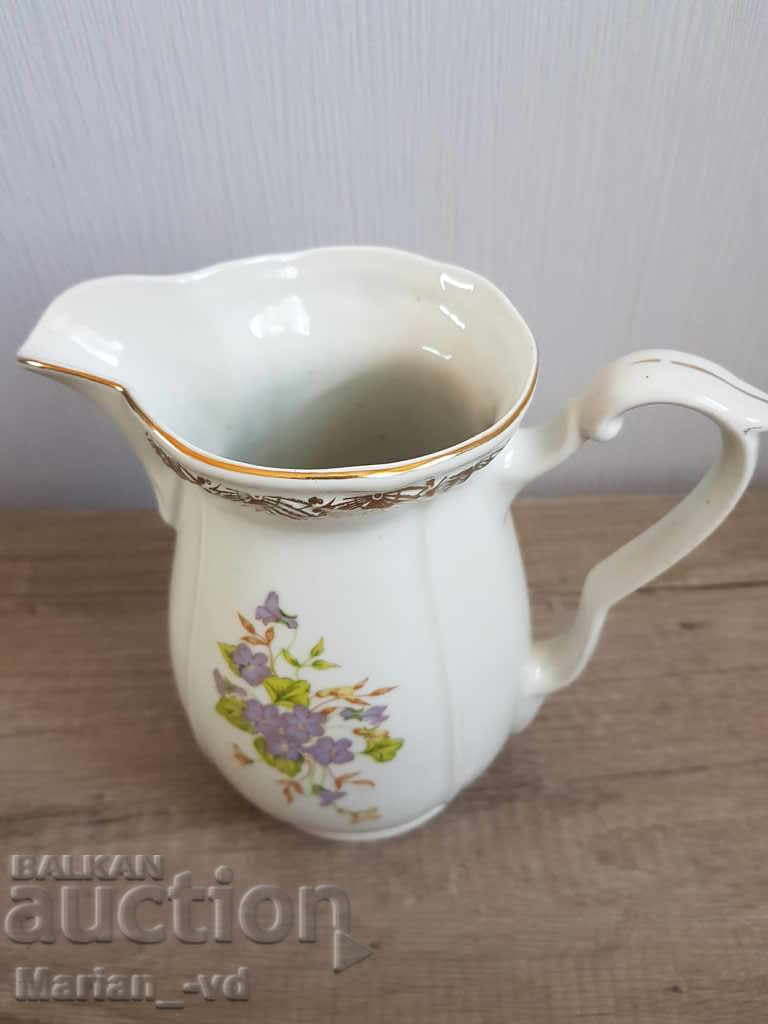 Bulgarian porcelain jug baroque with price 50.00 BGN | € 25.56