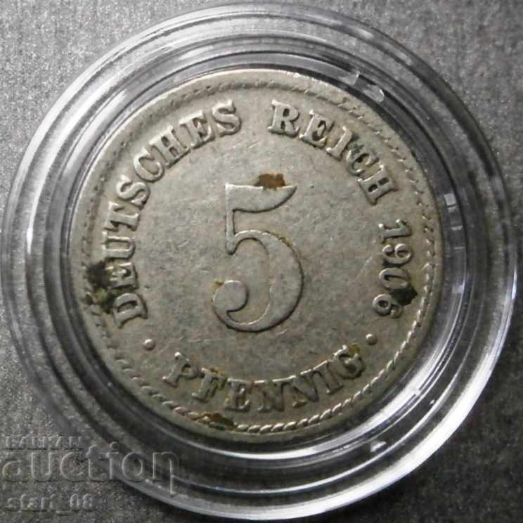 5 pfennigs 1906