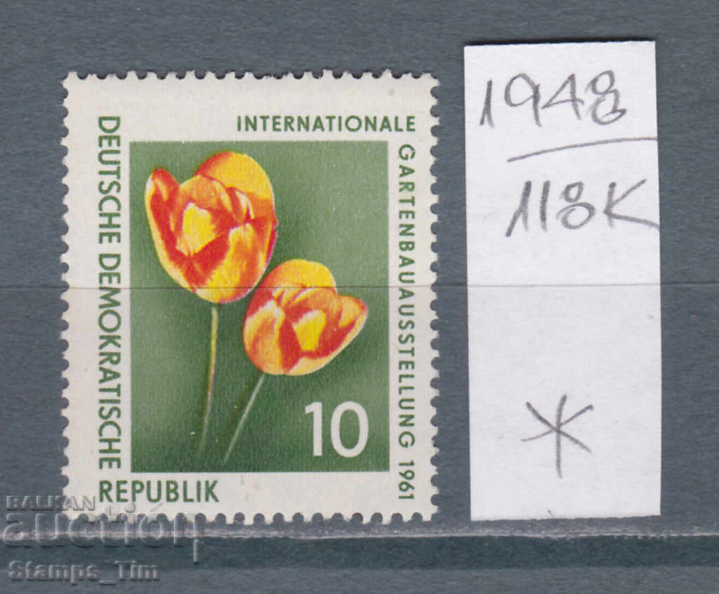118K1948 / Germania RDG 1961 Flora - floare Lalea (*)