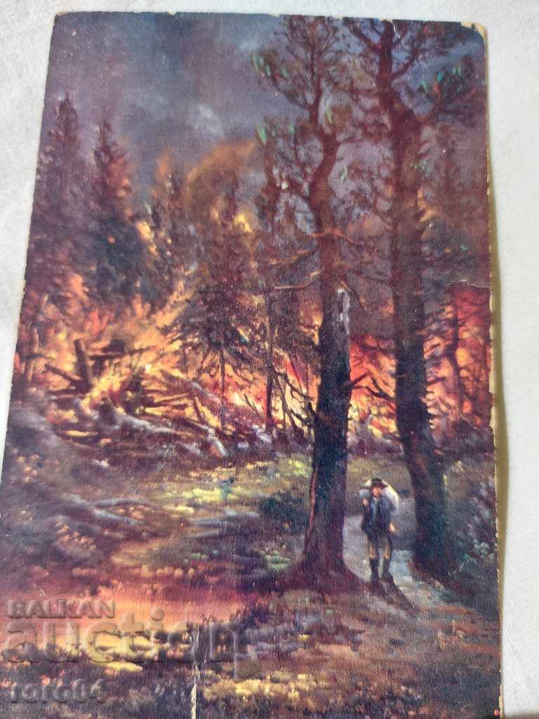 Delivery of POSTCARD - WWI / WWII