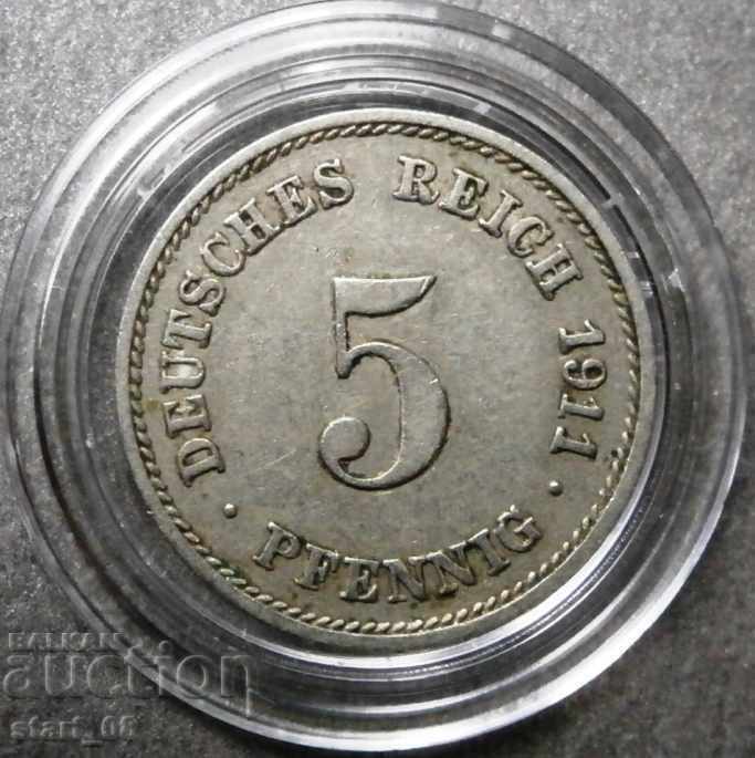 Germania 5 pfennig 1911
