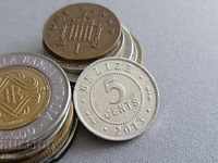 Monedă - Belize - 5 cenți 2013
