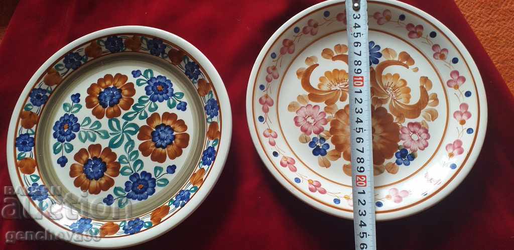 Licitație DOUĂ plăci de perete pictate 25 cm.POLONIA Licitație DOUĂ plăci de perete pictate 25 cm.POLONIA