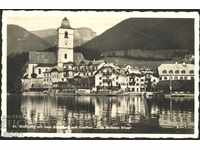 Carte poștală de călătorie Lacul Wolfgang înainte de 1939 Austria