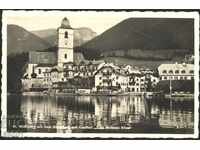 Traveling postcard Lake Wolfgang before 1939 Austria