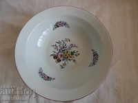 Deep plate salad bowl Bulgarian porcelain Kitka Novi Pazar