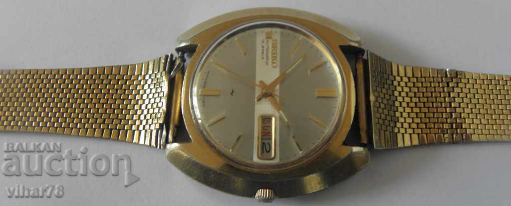 GOLDEN MEN'S WATCH SEIKO-AUTOMATIC RARE MODEL - 5 GOLDEN MEN'S WATCH SEIKO-AUTOMATIC RARE MODEL - 5