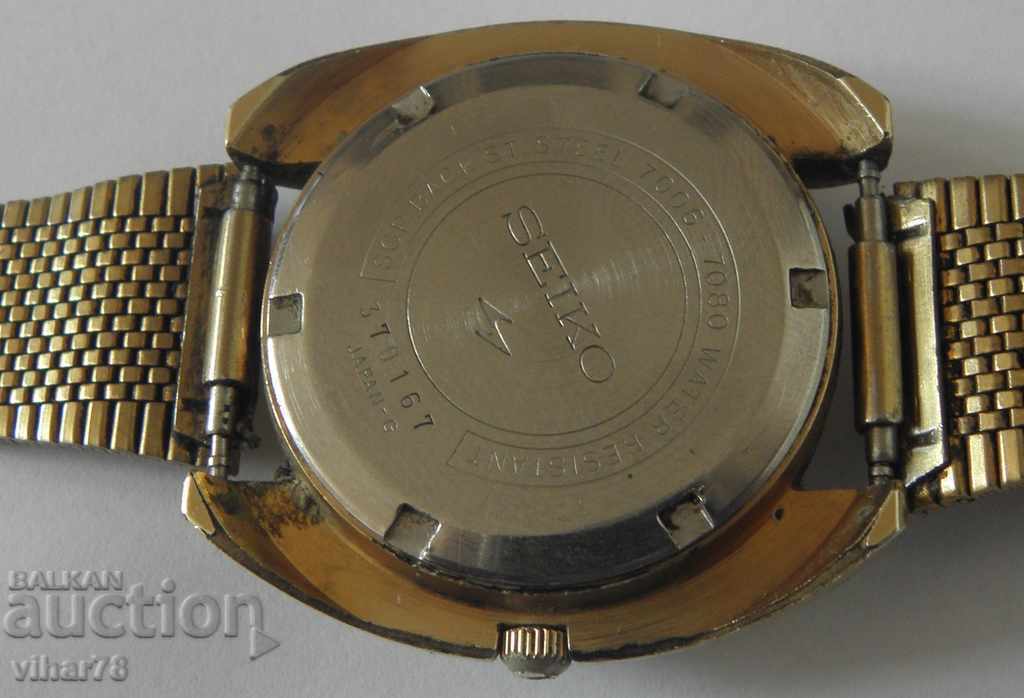 GOLDEN MEN'S WATCH SEIKO-AUTOMATIC RARE MODEL - 6 GOLDEN MEN'S WATCH SEIKO-AUTOMATIC RARE MODEL - 6