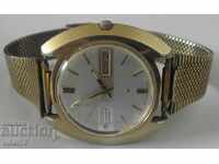 ПОЗЛАТЕН МЪЖКИ ЧАСОВНИК SEIKO-АВТОМАТИК РЯДЪК МОДЕЛ