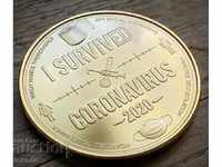 Crown virus: Principles of survival. Memorial coin.