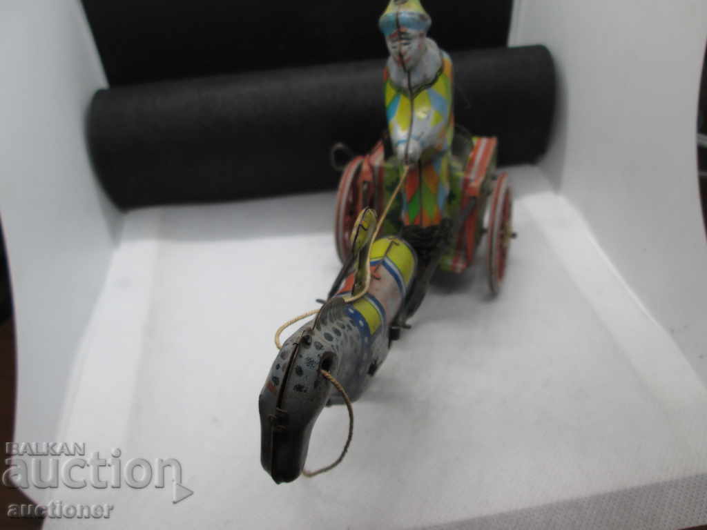 Auction  ORIGINAL METAL TOY-30s. CLOWN, MECHANICAL