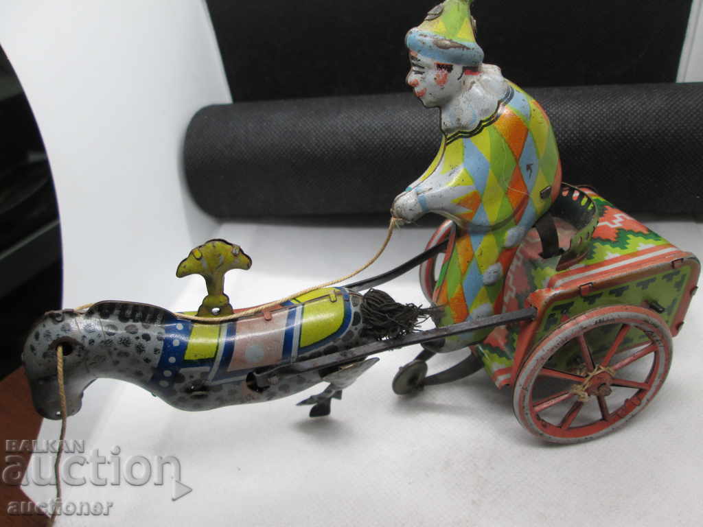 ORIGINAL METAL TOY-30s. CLOWN, MECHANICAL - 5