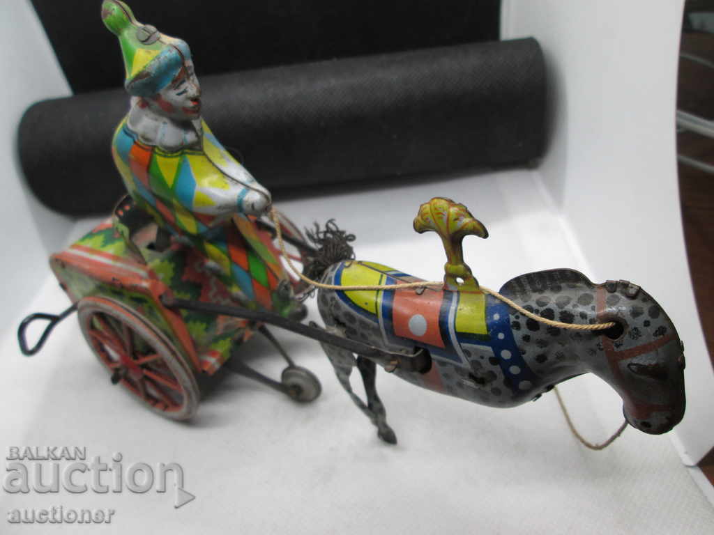 ORIGINAL METAL TOY-30s. CLOWN, MECHANICAL - 6