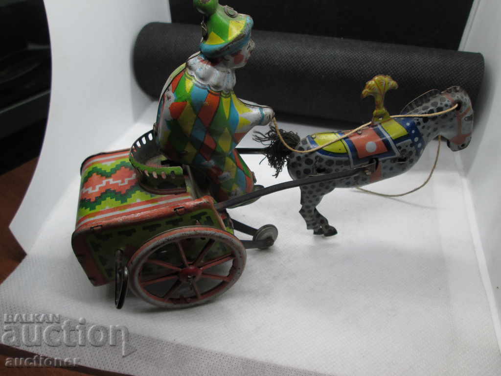 ORIGINAL METAL TOY-30s. CLOWN, MECHANICAL - 7